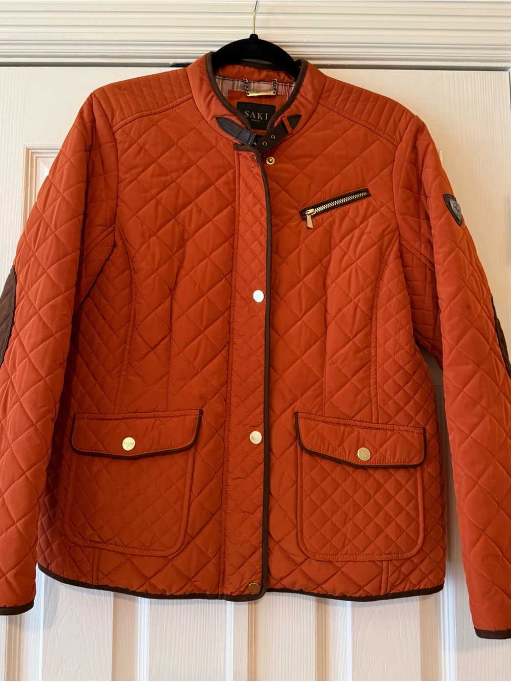 The Sak Quilted Rust Orange Puffer Jacket